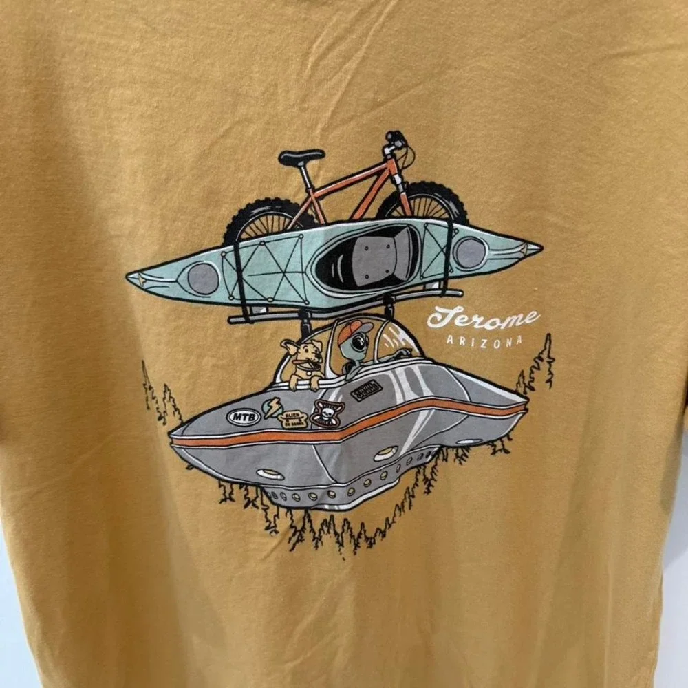 Men's or women's The Duck Company tee in‎ brown and tan #ducktee 100% Cotton - Picture 2 of 7